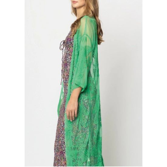 Emerald Lace Kimono