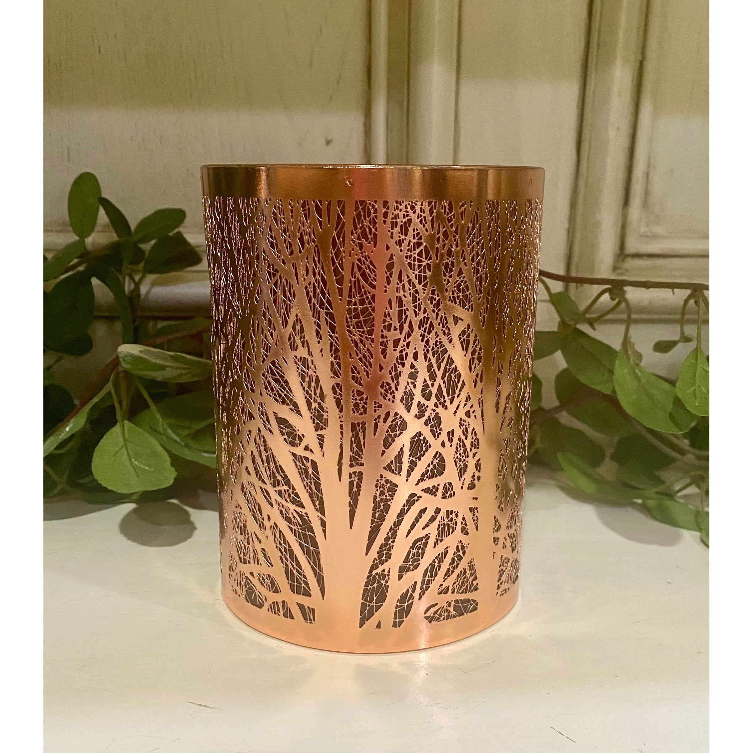 Copper Topaz Branches Scentchips Lantern Shade - Rhinestone Gal