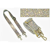 Iridescent Rhinestone Crossbody Guitar Strap - Rhinestone Gal