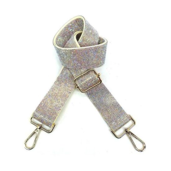 Iridescent Rhinestone Adjustable Handbag Strap
