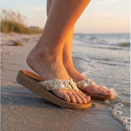 A Walk Down the Aisle Embellished Bridal Flip Flops
