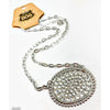 Silver Chain with Oval Clear Rhinestone Necklace - Rhinestone Gal