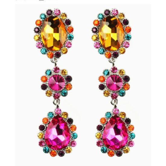 Alanza Multi Crystal Statement Earrings