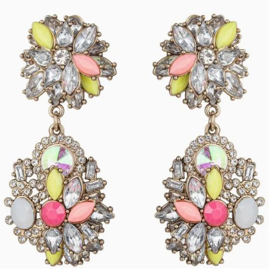 Art Gala Ivy Pink Statement Earrings