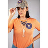 Houston Astros Keyhole Tee with Texas Round Emblem