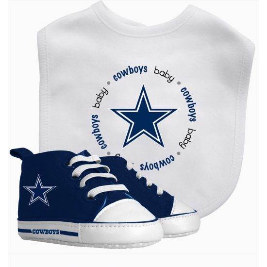 Officially Licensed Dallas Cowboys Baby Bib & Pre-Walker Gift Set