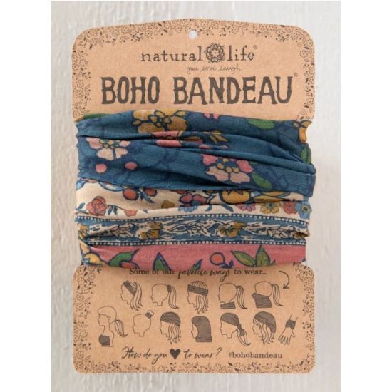 Blue Riviera Floral Boho Bandeau – Natural Life