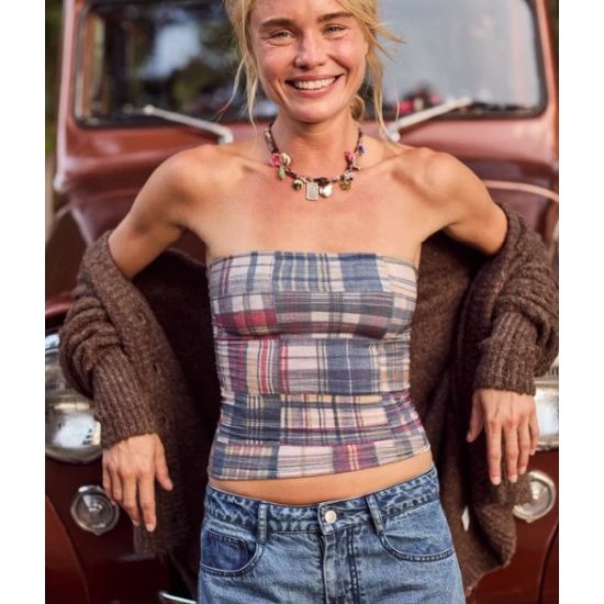 Greenfield Plaid Boho Bandeau – Natural Life