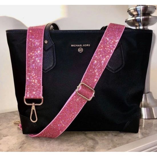 Barbie Pink Rhinestone Crossbody Strap – Adjustable Glam Upgrade