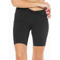 8" Black Premium Activewear Bike Shorts With Pockets