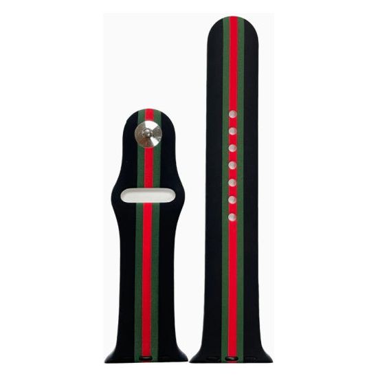 Striped Silicone Apple Watch Band – 38mm & 42mm