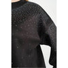 Black Rhinestone Embellished Sweatshirt