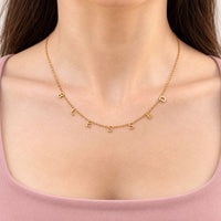 Blessed Gold Letter Necklace
