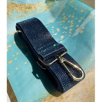 Blue Sapphire Rhinestone Crossbody Purse Strap