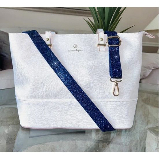 Blue Sapphire Rhinestone Crossbody Strap