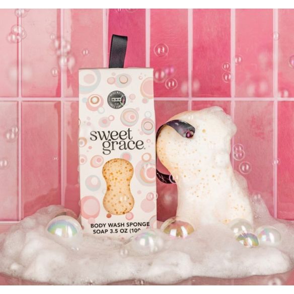 Sweet Grace Body Wash Sponge – Soap Infused Bath Sponge