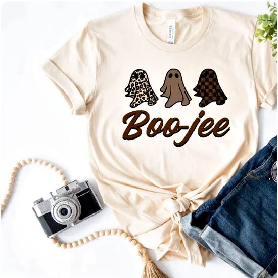 Boo-Jee Ghost Cream Tee – Halloween Graphic Tee