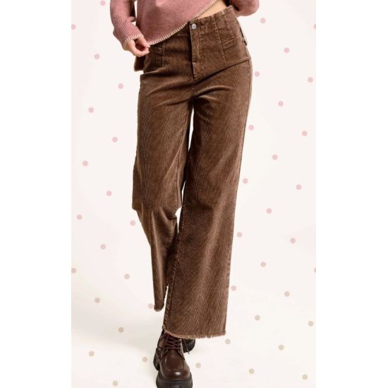 Mineral Washed Corduroy Jeans – Brown