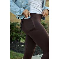 Brown Luxe Leggings - Rhinestone Gal