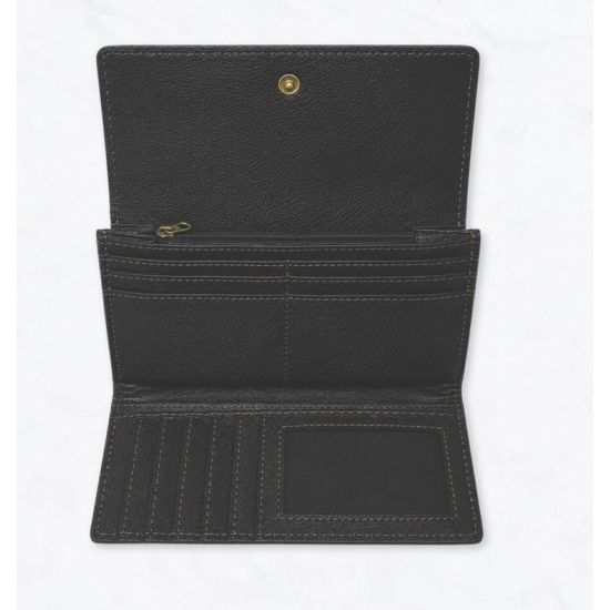 Brown Tooled Leather Western Wallet