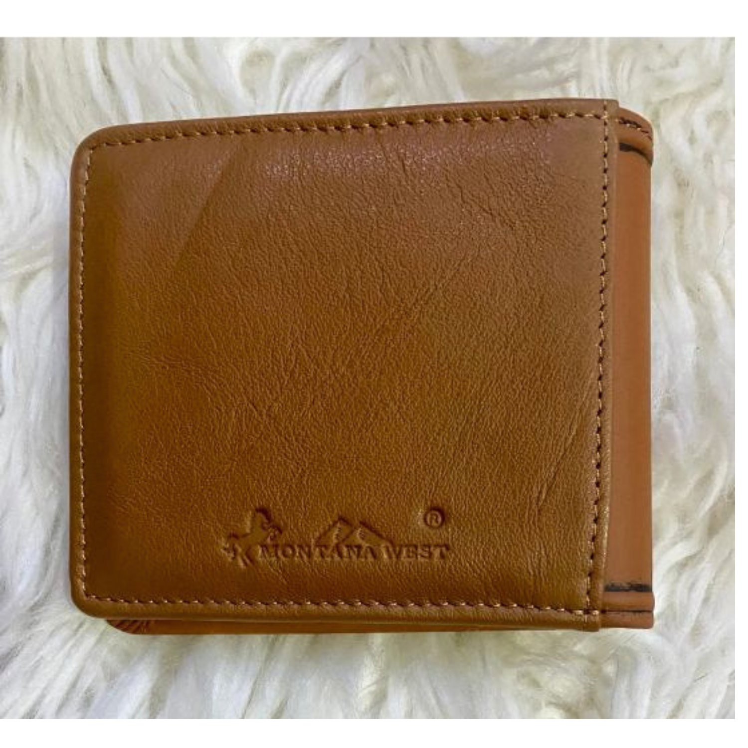Genuine Leather Lone Star RFID Bi-Fold Wallet