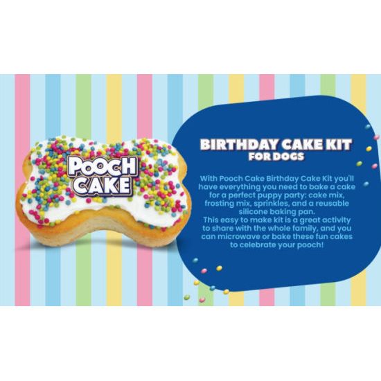 Pooch Cake Birthday Cake Kit – All-Natural Dog Treat with Sprinkles & Frosting