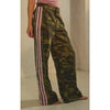 Camo Print Pants with Pink Lace Trim