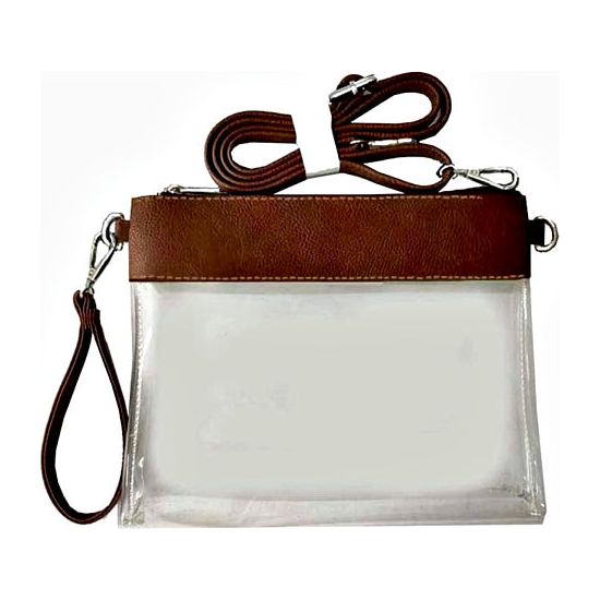 Clear Game Day Crossbody Wristlet - Rhinestone Gal