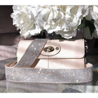 Clear Rhinestone Crossbody Guitar Strap