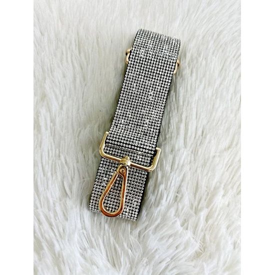 Clear Rhinestone Crossbody Guitar Strap