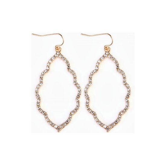 Clear Rhinestone Moroccan Earrings