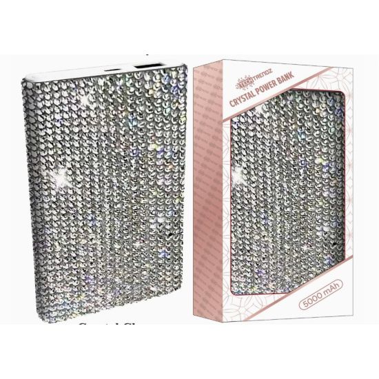 Rhinestone Crystal Power Bank – 10,000 mAh Dual USB Charger