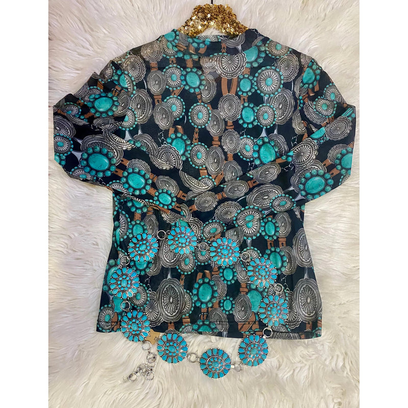 Concho Queen Mesh Top