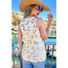 Cream & Gold Metallic Leopard Knit Tank