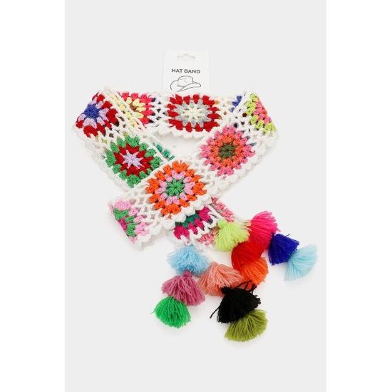 Ivory Multi Color Crochet Hatband