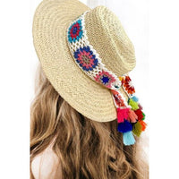 Ivory Multi Color Crochet Hatband