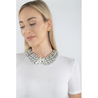White Crystal Statement Collar Necklace