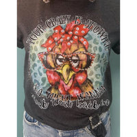 Crystal Floral Square T-Shirt Tie Ring