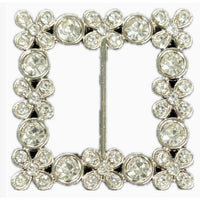 Crystal Floral Square T-Shirt Tie Ring