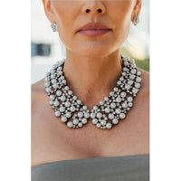 Pearl & Crystal Statement Collar Necklace