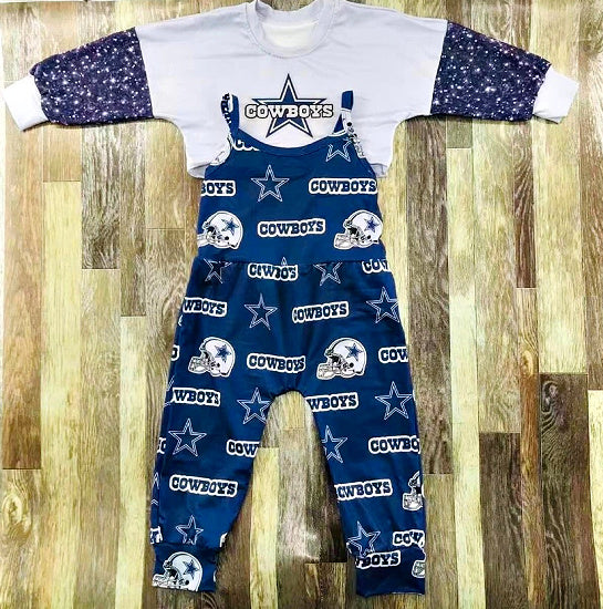 Kids Dallas Cowboys Jumper and Crop Top - Rhinestone Gal