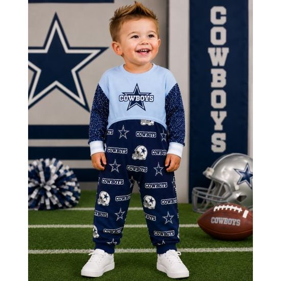 Kids Dallas Cowboys Jumpsuit – Long Sleeve Game Day Outfit