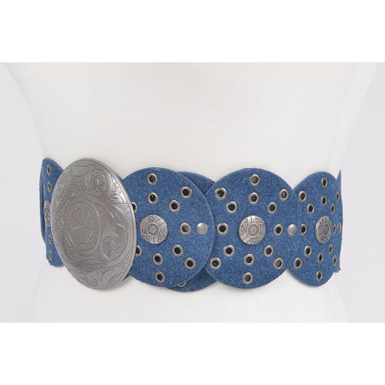 Dark Denim Concho Belt