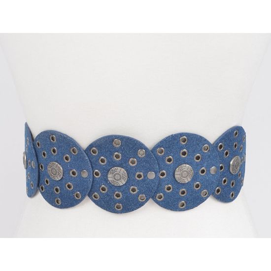 Dark Denim Concho Belt