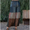 Patchwork Tiered Boho Denim Pants
