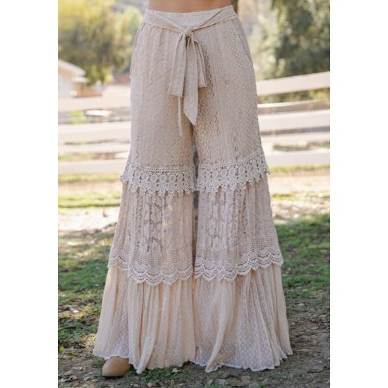 Desert Dream Cloud Wide-Leg Lace Pant