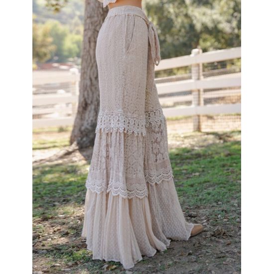Desert Dream Cloud Wide-Leg Lace Pant