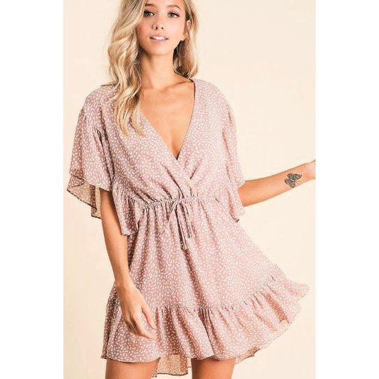 Go with the Flow V Neck Dress