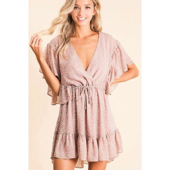 Go with the Flow V Neck Dress