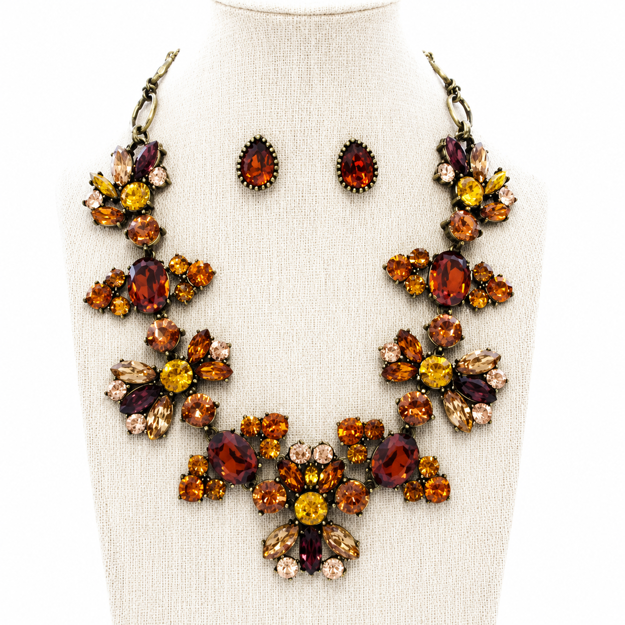Topaz Victorian Statement Necklace Set